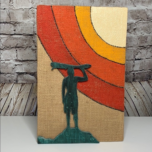 Vintage Other - Vintage surf sunset art piece